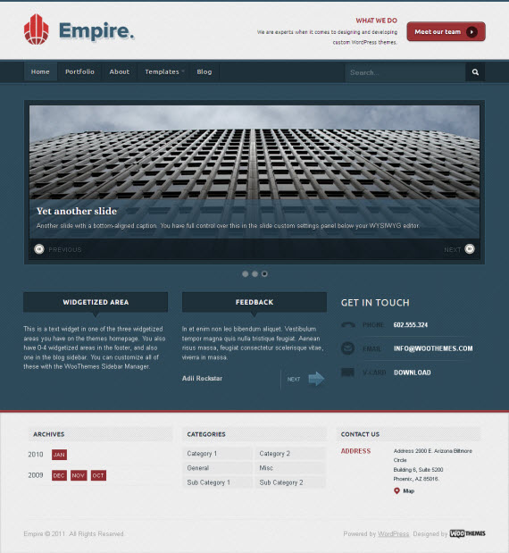 Empire WordPress Theme