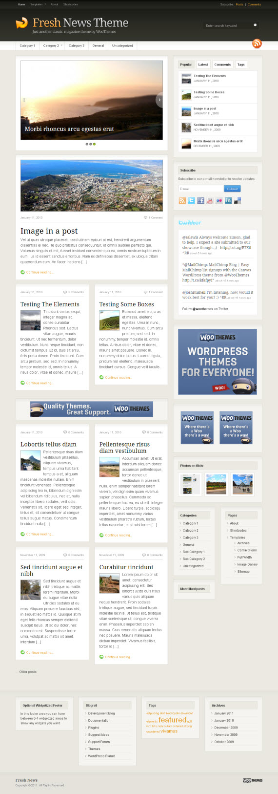 Fresh News WordPress Theme