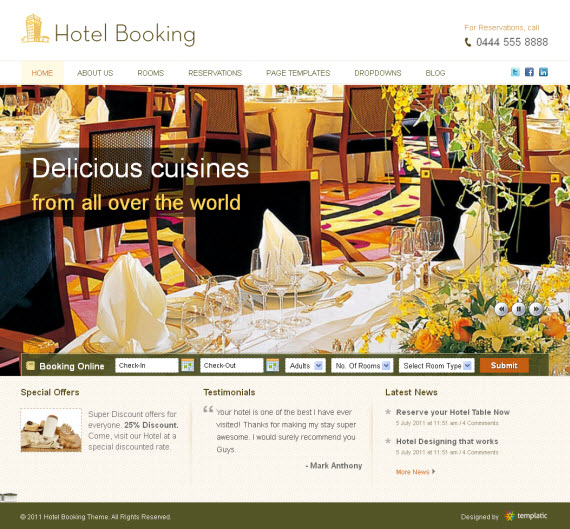 HotelBooking WordPress Theme