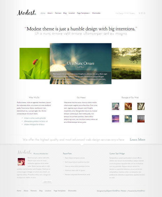 Modest WordPress Theme