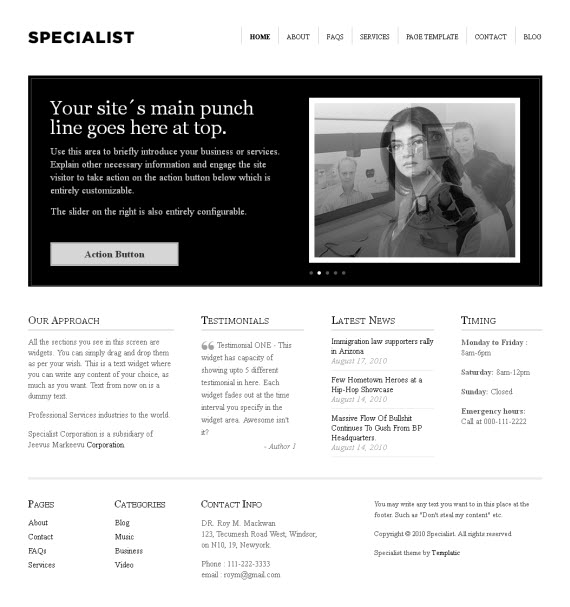 Specialist WordPress Theme