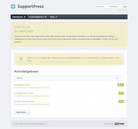 SupportPress WordPress Theme