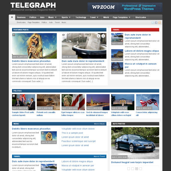 Telegraph WordPress Theme
