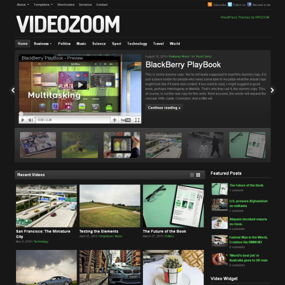 Videozoom WordPress Theme