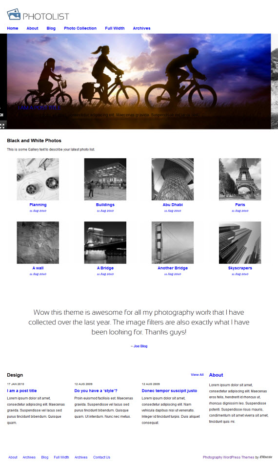 Photolist WordPress Theme