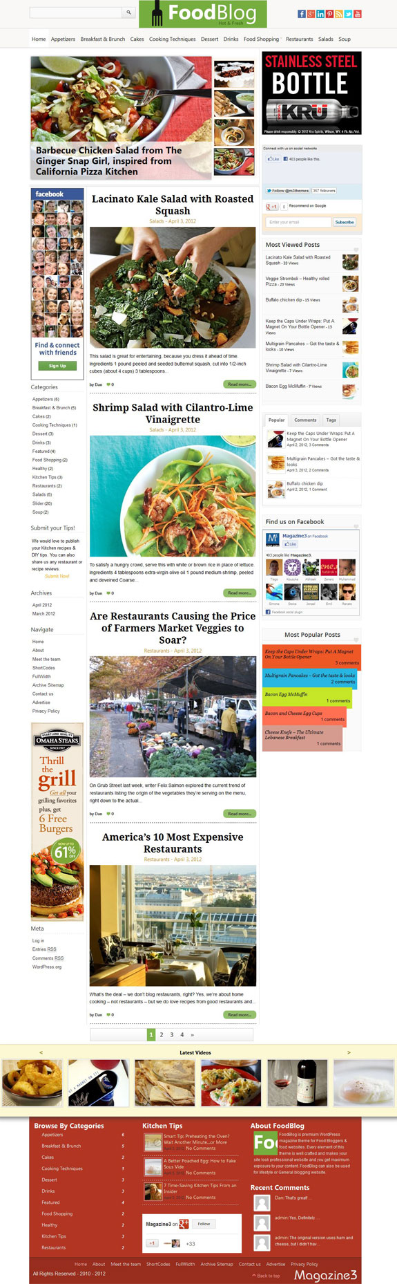 FoodBlog WordPress Theme