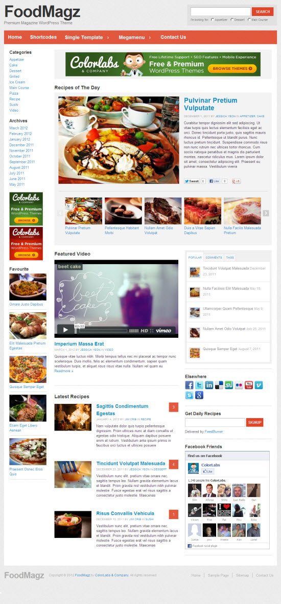 FoodMagz WordPress Theme