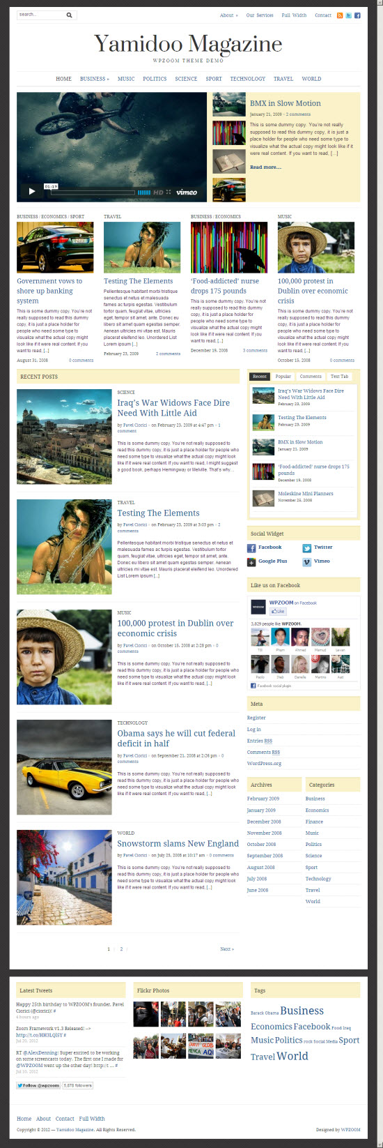 Yamidoo Magazine 2.0 WordPress Theme