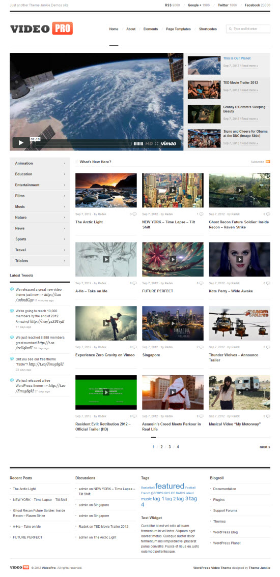 VideoPro WordPress Theme